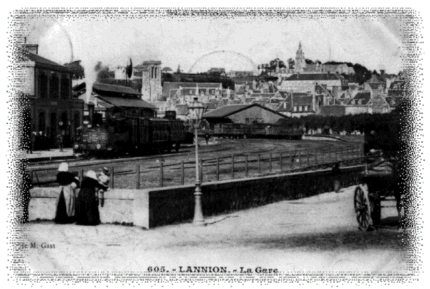 La gare de Lannion au début du XXème siècle